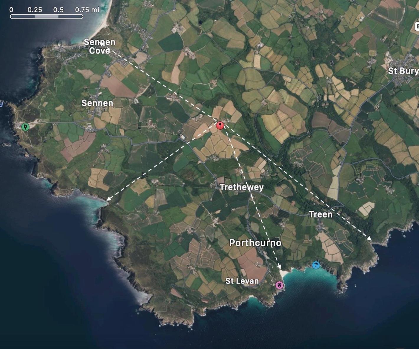 Trengothal Barn Apartment Porthcurno ภายนอก รูปภาพ